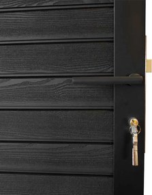 Tuindeur composiet Rhombus Double zwart met zwart aluminium frame compleet (90 x 180 cm)