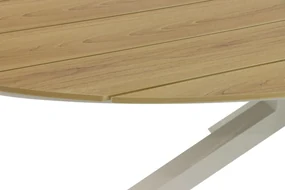 Tuinset 6 personen 220 cm Aluminium/rope Taupe Santika Furniture Sanika