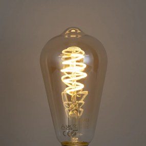 Set van 3 smart E27 dimbare LED lampen ST64 4.9W 320 lm 2500K incl. Zigbee Smart Hub