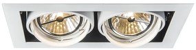 Set van 6 Inbouwspot wit AR111 verstelbaar 2-lichts - Oneon