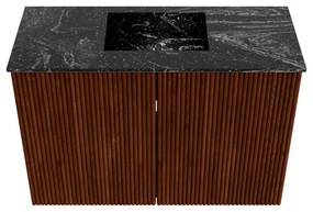 Mondiaz Joya DLux 60cm toiletmeubel ruby met wastafel faye midden zonder kraangat lava