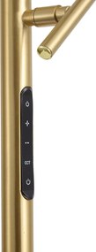 Moderne vloerlamp messing incl. LED dimbaar - Divana