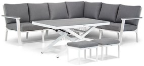 Hoek loungeset 6 personen Aluminium Wit  Lifestyle Garden Furniture Palazzo