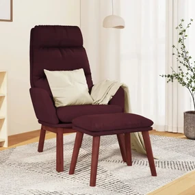 vidaXL Relaxstoel met voetenbank stof paars