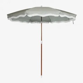 Parasol Ø230 Cm In Stof En Aluminium Jarko Groen – Khaki - Sklum