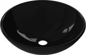 Mexen Mira glazen opzetwastafel 42 x 42 cm, zwart - 24124270