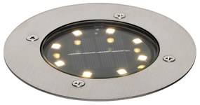 Moderne grondspot staal incl. LED IP65 Solar - Terry