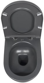 Sapho Infinity toiletpot randloos met softclose zitting antraciet mat