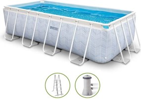 Intex'Prism Frame Set'opbouwzwembad'Chevron'- rechthoekig - L400 x B200 x H100 cm