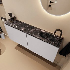 Mondiaz Ture DLux toiletmeubel 120cm cale met wastafel lava rechts met kraangat