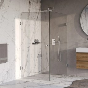 Brauer Void Carving profielloze douchecabine 90x140cm chroom