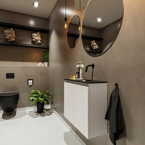 Mondiaz Ture 60cm toiletmeubel linen met wastafel urban rechts geen kraangat