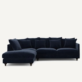 Hoekslaapbank in chenille fluweel, Lazare