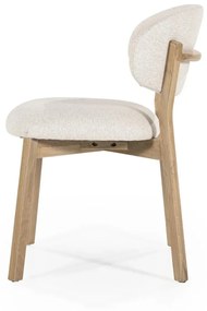 Eleonora Mikky Luxe Eetkamerstoel Eiken Beige En Stof