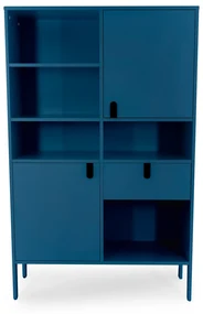 Tenzo Uno Mat Blauwe Wandkast - 109x40x176cm.