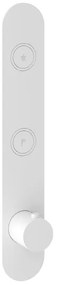 Hotbath Cobber afbouwdeel inbouwthermostaat met 2 pushbuttons verticale plaatsing mat wit PB066EXTWH
