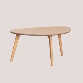 Bijzettafel In Mdf En Eikenhout Yavik Natuurlijk Hout - Sklum