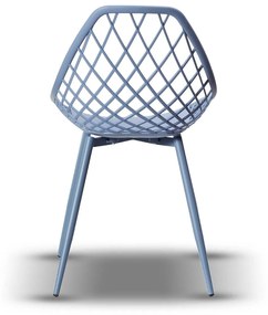 CHICO stoel licht blauw - modern, opengewerkt, voor de keuken / tuin / café