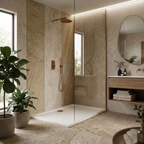 Douchebak Rea Belmond White 90x120 Brush Copper