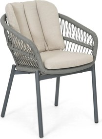 Tuinset 6 personen 220 cm Rope Grijs De Laan Projects