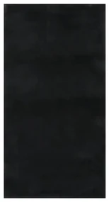 vidaXL Vloerkleed wasbaar zacht shaggy anti-slip 80x150 cm zwart