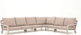 Hoek loungeset Bellagio | 6 personen | Loungeset Beige | Hoekbank Aluminium | Kees Smit Tuinmeubelen
