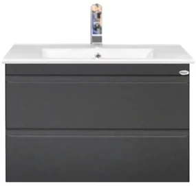 Sanicare Q7 badkamermeubel 75cm met 2 laden antraciet