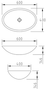 Minnor Fastuosa waskom bamboe 60x40x14.6cm