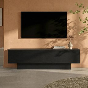 TV Meubel Met Opbergruimte Zwart - 160x47x45cm.