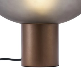 Design tafellamp brons met mat grijs glas - Umbrella