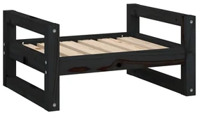 vidaXL Hondenmand 55,5x45,5x28 cm massief grenenhout zwart