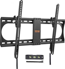 VEVOR Universele tv-muurbeugel, platte tv-beugel, geschikt voor de meeste tv's van 37-70 inch, kantelbare tv-muurbeugel, max. VESA 600 x 400 mm, belastbaar tot 60 kg