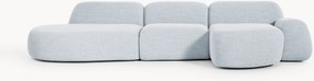 Modulaire bouclé hoekbank Wolke (4-zits)