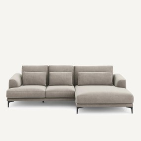 XL hoekbank rechts in chenille fluweel, MARSILE