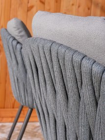 Taste by 4 Seasons Cannes tuinset terre met Sarah tafel 120 cm Tuinstoel   bruin weerbestendig