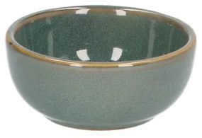 Schaal reactieve glazuur, steengoed, groen,Ø 7.5 cm