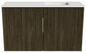 Mondiaz Joya 70cm toiletmeubel shadow met wastafel faye rechts zonder kraangat talc