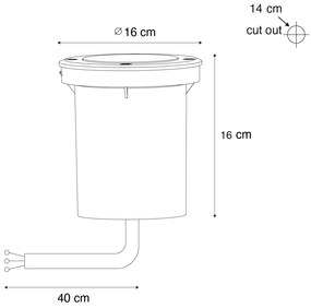 Moderne buiten grondspot zwart AR70 verstelbaar IP65 - Delux Modern GU10 IP65 Buitenverlichting