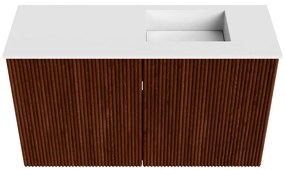 Mondiaz Joya 70cm toiletmeubel ruby met wastafel faye rechts 1 kraangat talc