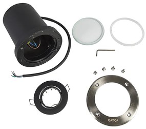 Set van 6 moderne buiten grondspot RVS IP65 verstelbaar - Delux