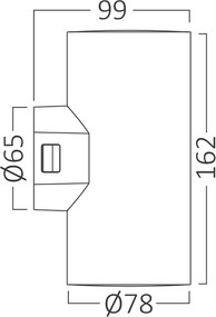LED Wandlamp Brinton Victa - Wit 16,2x7,8cm
