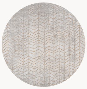 Rond jacquard in- & outdoor vloerkleed Jacob's Ladder, wasbaar