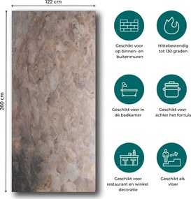 Natuursteen Translucent Indian Autumn 260x122x0,2cm | Paneli Natuursteen Wandpanelen