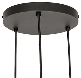 Industriële hanglamp zwart 3-lichts - Jim
