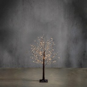 Kerst vloerlamp bruin boom 120cm incl. LED met timer IP44 - Ki