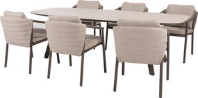 Manolo Barolo dining tuinset 240x103xH75 cm 7 delig keramiek terre Taste 4SO