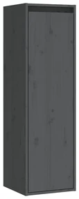 vidaXL Wandkast 30x30x100 cm massief grenenhout grijs