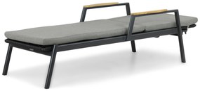 Coco Ralph Ligbed Verstelbaar Aluminium/wicker Grijs