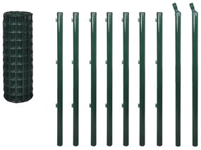 vidaXL Euro hek 10x1 m staal groen