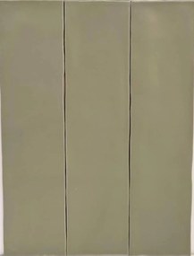 Wandtegel visgraat groen Tebe Vintage 30x7,5cm olive mat